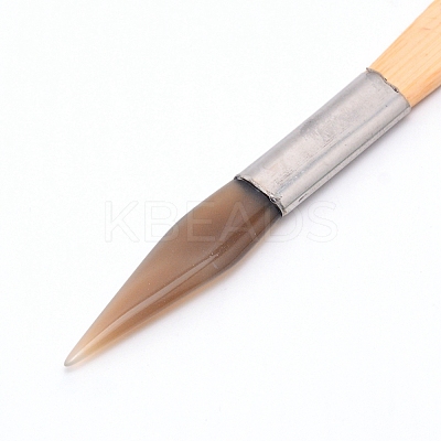 Natural Agate Burnisher Knife TOOL-WH0121-94-1
