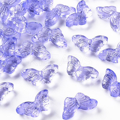 Transparent Spray Painted Glass Beads GLAA-S190-018A-06-1