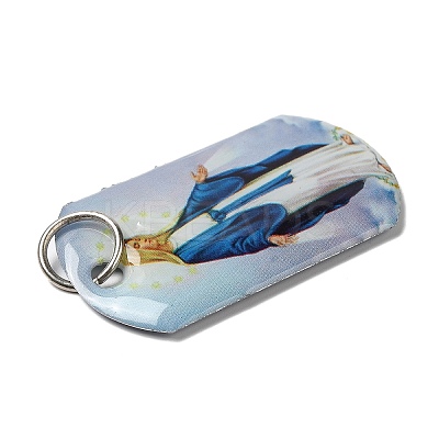 Rectangle Epoxy Resin Pendants LS-RESI-L038-04P-01-1