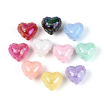 UV Plating Opaque Acrylic Beads SACR-T018-11M-1