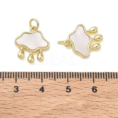 Brass Shell Charms KK-T085-04G-1