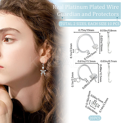 20Pcs 2 Size 304 Stainless Steel Ring Stud Earrings Findings STAS-BBC0004-71-1
