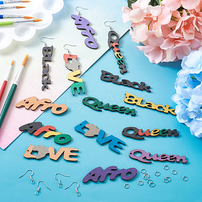 DIY Word Style Earring Making Kits DIY-TA0008-61-1