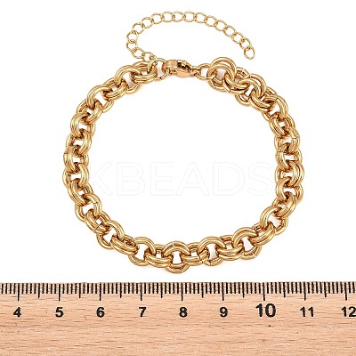 304 Stainless Steel Double Link Chain Bracelets for Women SA-H001-23G-1