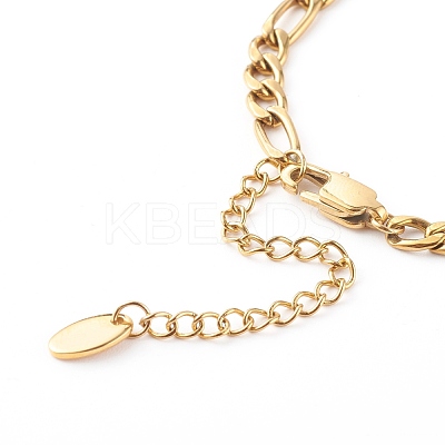 304 Stainless Steel Figaro Chain Bracelet Making AJEW-JB00954-1