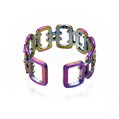 Open Rectangle Cuff Rings RJEW-N038-014-1