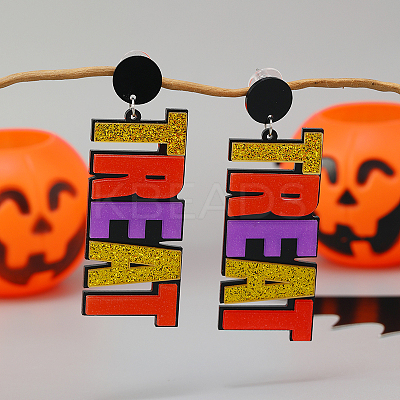 Halloween Treat Flashy Acrylic Stud Earrings IB8771-1
