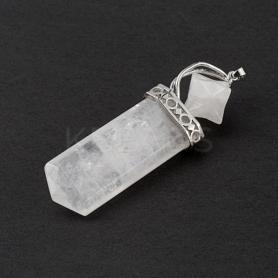 Chakra Themed Natural Quartz Crystal Big Pendants G-L524-12P-07-1