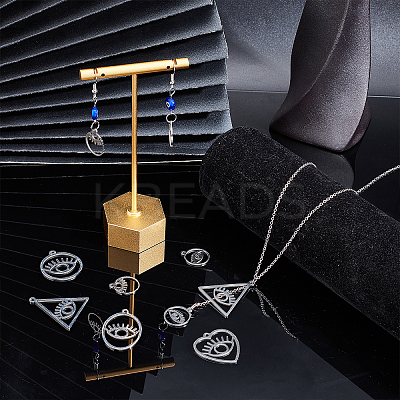 24Pcs 6 Style 201 Stainless Steel Pendants FIND-AR0002-03-1