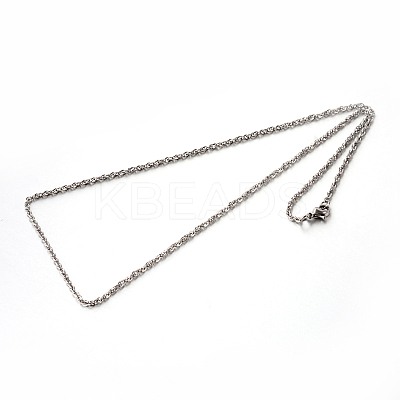 Tarnish Resistant 304 Stainless Steel Rope Chain Necklaces LS-STAS-M174-011P-C-1