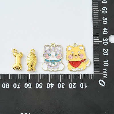 20Pcs 4 Styles Alloy Enamel Pendants ENAM-CJ0004-48-1