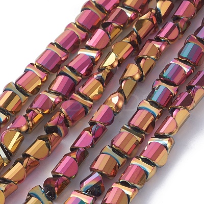 Electroplate Glass Beads Strands EGLA-L023B-FP02-1