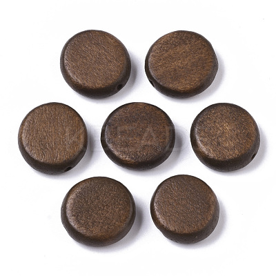 Painted Natural Wood Beads WOOD-R265-11D-1