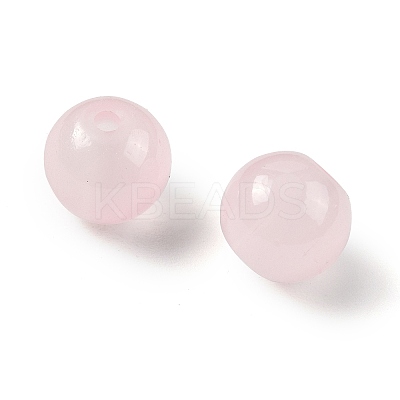 2 Strands Baking Paint Imitation Jade Glass Round Bead Strands DGLA-FS0001-20A-1