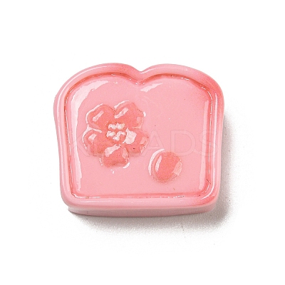 Spring Cherry Blossoms Theme Opaque Resin Toast Decoden Cabochons LS-RESI-E055-02F-1