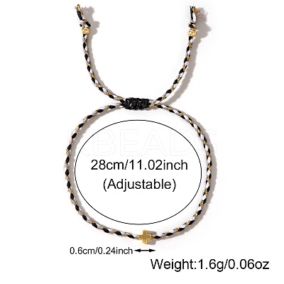 Mother's Day Adjustable Brass Bead Braided Bead Bracelets YE2550-8-1