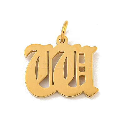 Ion Plating(IP) 304 Stainless Steel Charms STAS-I010-01G-W-1