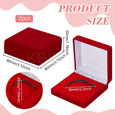 Square EVA Covered with Velveteen Commemorative Coin Storage Cases with Sponge Inside CON-WH0201-005C-1