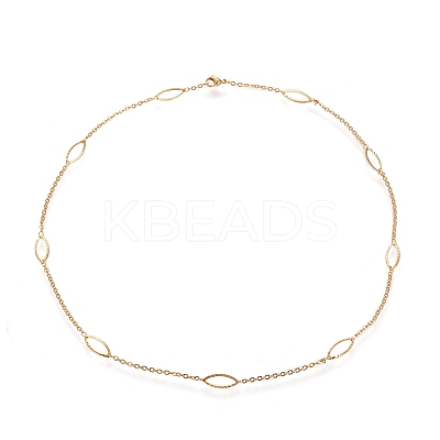 304 Stainless Steel Cable Chain Necklaces NJEW-M183-02G-1