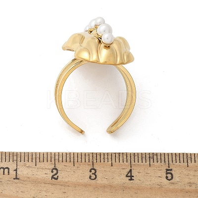 304 Stainless Steel Cuff Rings for Women LS-RJEW-D302-02G-06-1