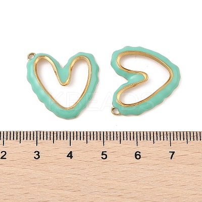 304 Stainless Steel Enamel Pendants STAS-P380-08G-02-1