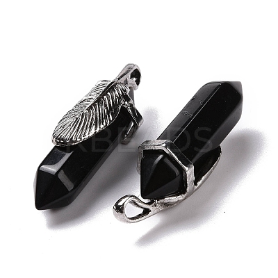 Natural Obsidian Pendants G-E059-04AS-01-1