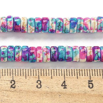 Baking Paint Synthetic Turquoise Beads Strands G-H060-02B-03-1