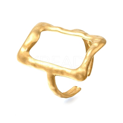304 Stainless Steel Open Cuff Rings LS-RJEW-M072-05G-1