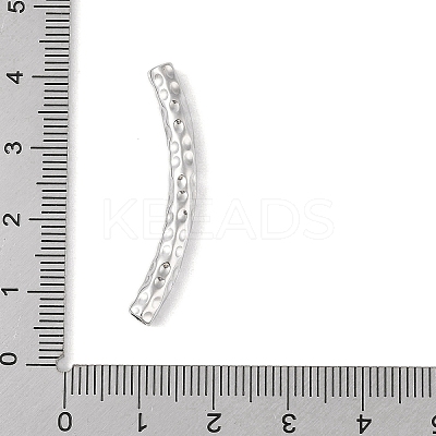 304 Stainless Steel Curved Tube Beads LS-STAS-M071-03A-P-1