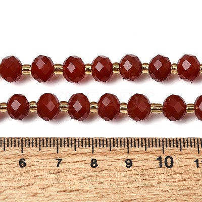 Natural Carnelian(Dyed & Heated) Beads Strands G-D105-B12-1