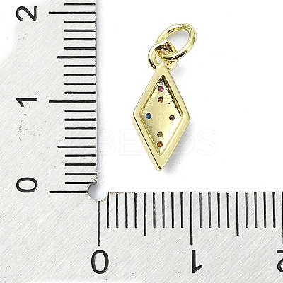 Brass Micro Pave Cubic Zirconia Pendants KK-H475-23G-02-1