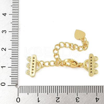 Rack Plating Brass Micro Pave Cubic Zirconia Chain Extender LS-KK-A234-017G-1
