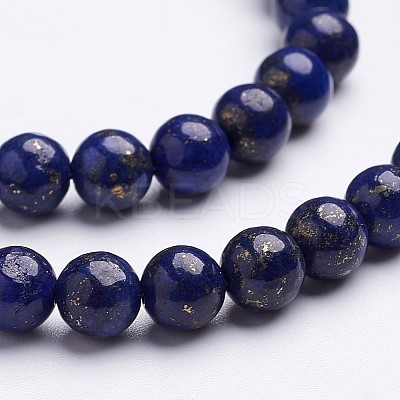 16 inch Grade A Round Dyed Natural Lapis Lazuli Beads Strand X-G-GSR4mmC123-1