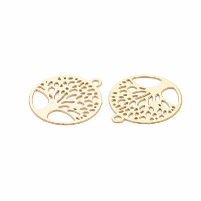 Rack Plating 201 Stainless Steel Filigree Pendants LS-X-STAS-T057-49G-1