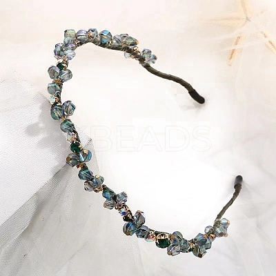Shiny Elegant Glass Hair Bands PW-WG75179-10-1