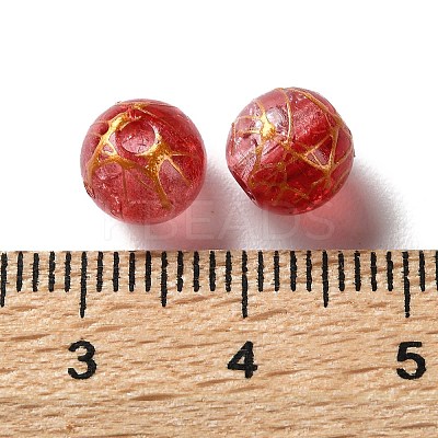 Transparent Crackle Acrylic Beads DACR-D300-01F-8mm-1