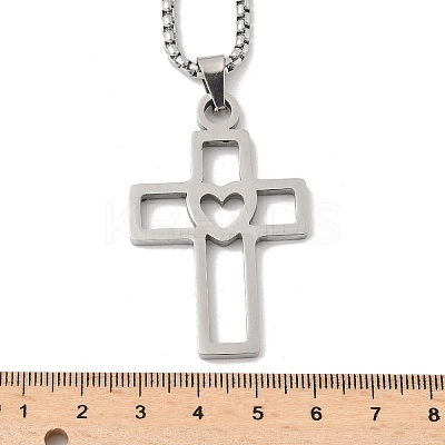 201 Stainless Steel Pendant Necklaces LS-NJEW-D307-02P-D-1