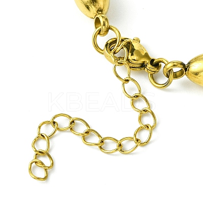 Ion Plating(IP) 304 Stainless Steel Bead Necklaces NJEW-C053-03G-1