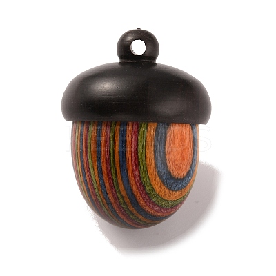 Wooden Acorn Box Jewelry Pendants X-WOOD-WH0022-06C-1
