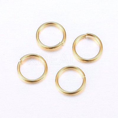 304 Stainless Steel Open Jump Rings X-STAS-O098-01G-16-1