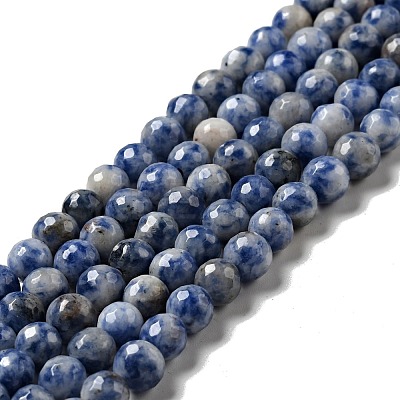 Natural Blue Spot Jasper Beads Strands G-P476-01B-02-1