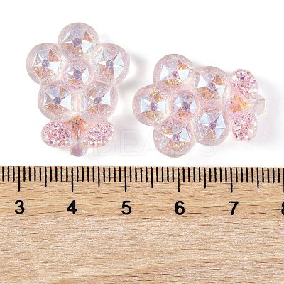 Transparent Epoxy Resin Flower Decoden Cabochons CRES-M034-06A-1