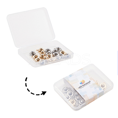 201 Stainless Steel Snap Clasps STAS-PH0019-43-1