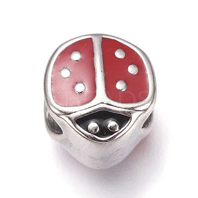 304 Stainless Steel European Beads STAS-O101-03P-16-1