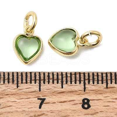 Brass Pave Cubic Zirconia Pendants KK-Z137-21G-08-1