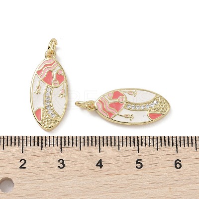 Real 18K Gold Plated Brass Micro Pave Cubic Zirconia Pendants KK-L209-066G-02-1
