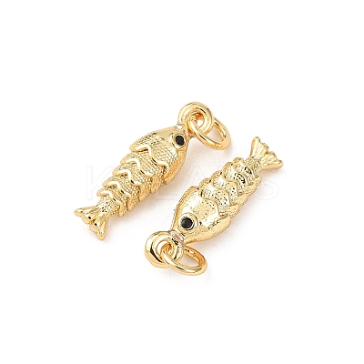 Brass Micro Pave Cubic Zirconia Pendants KK-D019-01A-G-1