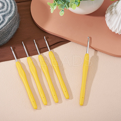 TPR Handle Aluminum Crochet Hook Needles TOOL-TA0001-13D-1