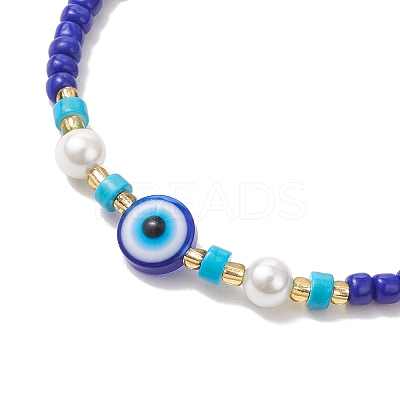 3Pcs 3 Colors Glass Seed Beaded Stretch Bracelets for Women BJEW-JB12206-1