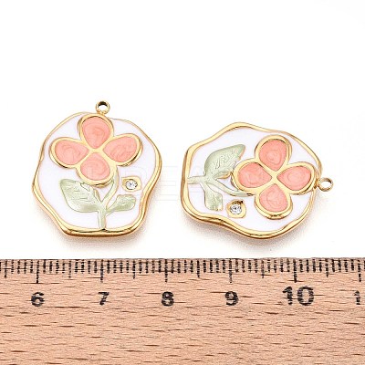 Ion Plating(IP) 304 Stainless Steel Rhinestone Pendants STAS-N109-253A-G-1